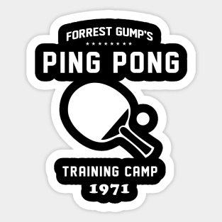 Forrest Gump Ping Pong Training Camp Sticker